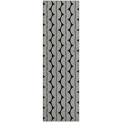Premium Machine Washable Mayfield AMF1055 Black 2'3" x 7'6" Runner Rug
