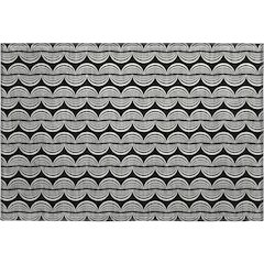 Premium Machine Washable Mayfield AMF1055 Black 1'8" x 2'6" Rug