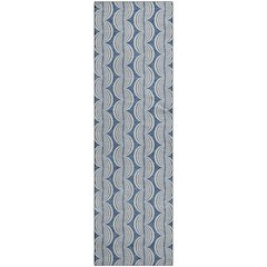 Premium Machine Washable Mayfield AMF1055 Denim 2'3" x 7'6" Runner Rug