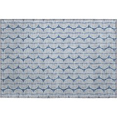 Premium Machine Washable Mayfield AMF1055 Denim 1'8" x 2'6" Rug