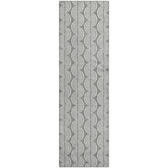 Premium Machine Washable Mayfield AMF1055 Gray 2'3" x 7'6" Runner Rug