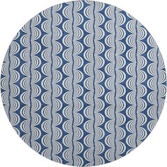Premium Machine Washable Mayfield AMF1055 Navy 8' x 8' Round Rug