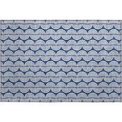 Premium Machine Washable Mayfield AMF1055 Navy 1'8" x 2'6" Rug