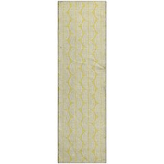Premium Machine Washable Mayfield AMF1056 Yellow 2'3" x 7'6" Runner Rug