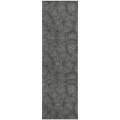 Premium Machine Washable Mayfield AMF1057 Black 2'3" x 7'6" Runner Rug
