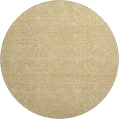 Premium Machine Washable Mayfield AMF1057 Gold 8' x 8' Round Rug