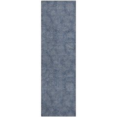 Premium Machine Washable Mayfield AMF1057 Navy 2'3" x 7'6" Runner Rug