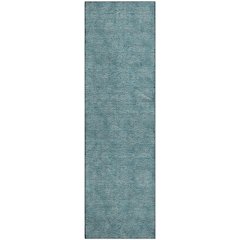 Premium Machine Washable Mayfield AMF1057 Teal 2'3" x 7'6" Runner Rug
