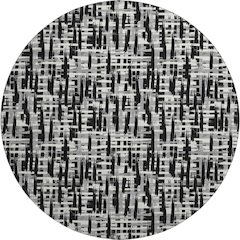 Premium Machine Washable Mayfield AMF1059 Black 8' x 8' Round Rug