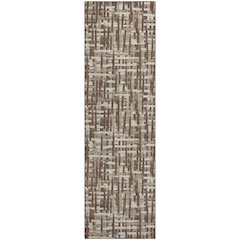 Premium Machine Washable Mayfield AMF1059 Brown 2'3" x 7'6" Runner Rug