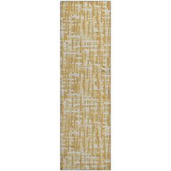 Premium Machine Washable Mayfield AMF1059 Gold 2'3" x 7'6" Runner Rug