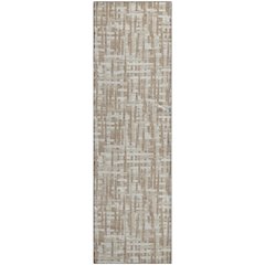 Premium Machine Washable Mayfield AMF1059 Tan 2'3" x 7'6" Runner Rug
