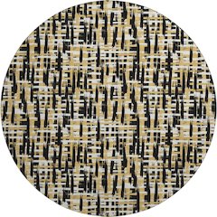 Premium Machine Washable Mayfield AMF1060 Black 8' x 8' Round Rug