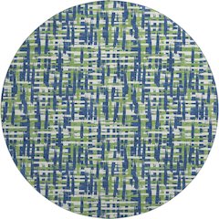 Premium Machine Washable Mayfield AMF1060 Navy 8' x 8' Round Rug