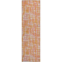 Premium Machine Washable Mayfield AMF1060 Orange 2'3" x 7'6" Runner Rug