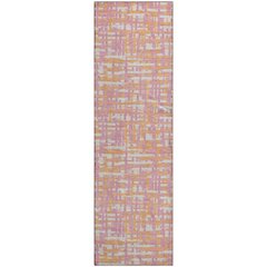 Premium Machine Washable Mayfield AMF1060 Pink 2'3" x 7'6" Runner Rug