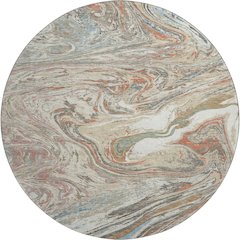 Premium Machine Washable Mayfield AMF1061 Beige 8' x 8' Round Rug