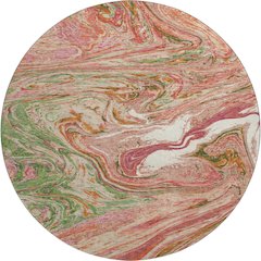 Premium Machine Washable Mayfield AMF1061 Coral 8' x 8' Round Rug
