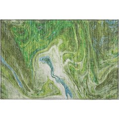 Premium Machine Washable Mayfield AMF1061 Green 1'8" x 2'6" Rug