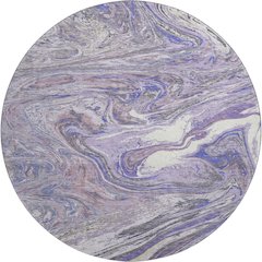 Premium Machine Washable Mayfield AMF1061 Lavender 8' x 8' Round Rug