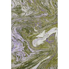 Premium Machine Washable Mayfield AMF1061 Olive 2'6" x 3'10" Rug