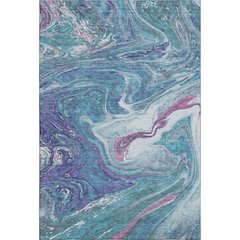 Premium Machine Washable Mayfield AMF1061 Teal 2'6" x 3'10" Rug