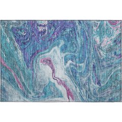 Premium Machine Washable Mayfield AMF1061 Teal 1'8" x 2'6" Rug