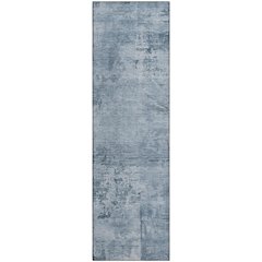 Premium Machine Washable Mayfield AMF1062 Denim 2'3" x 7'6" Runner Rug