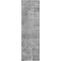 Premium Machine Washable Mayfield AMF1062 Gray 2'3" x 7'6" Runner Rug