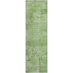 Premium Machine Washable Mayfield AMF1062 Green 2'3" x 7'6" Runner Rug