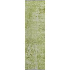Premium Machine Washable Mayfield AMF1062 Lime 2'3" x 7'6" Runner Rug