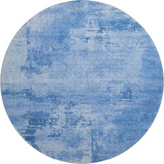 Premium Machine Washable Mayfield AMF1062 Navy 8' x 8' Round Rug