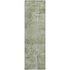 Premium Machine Washable Mayfield AMF1062 Olive 2'3" x 7'6" Runner Rug