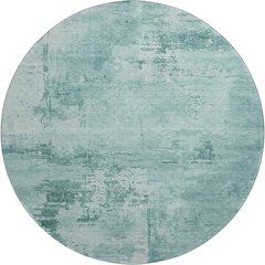 Premium Machine Washable Mayfield AMF1062 Teal 8' x 8' Round Rug