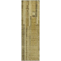 Premium Machine Washable Mayfield AMF1063 Gold 2'3" x 7'6" Runner Rug