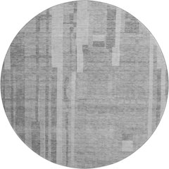 Premium Machine Washable Mayfield AMF1063 Gray 8' x 8' Round Rug