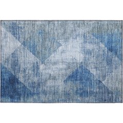 Premium Machine Washable Mayfield AMF1065 Blue 1'8" x 2'6" Rug