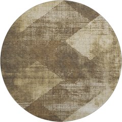 Premium Machine Washable Mayfield AMF1065 Brown 8' x 8' Round Rug