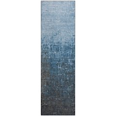 Premium Machine Washable Mayfield AMF1066 Blue 2'3" x 7'6" Runner Rug