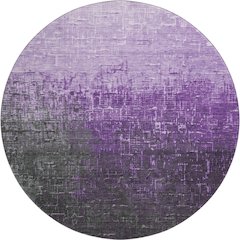 Premium Machine Washable Mayfield AMF1066 Purple 8' x 8' Round Rug