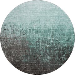 Premium Machine Washable Mayfield AMF1066 Teal 8' x 8' Round Rug