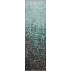 Premium Machine Washable Mayfield AMF1066 Teal 2'3" x 7'6" Runner Rug