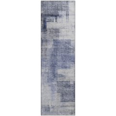 Premium Machine Washable Mayfield AMF1067 Denim 2'3" x 7'6" Runner Rug