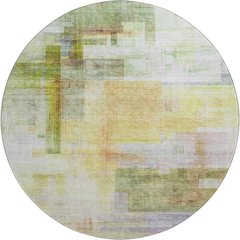 Premium Machine Washable Mayfield AMF1067 Green 8' x 8' Round Rug