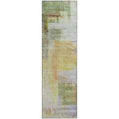 Premium Machine Washable Mayfield AMF1067 Green 2'3" x 7'6" Runner Rug