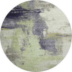 Premium Machine Washable Mayfield AMF1068 Fern 8' x 8' Round Rug