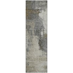 Premium Machine Washable Mayfield AMF1068 Gray 2'3" x 7'6" Runner Rug