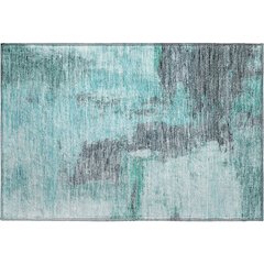 Premium Machine Washable Mayfield AMF1068 Teal 1'8" x 2'6" Rug