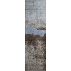 Premium Machine Washable Mayfield AMF1069 Chocolate 2'3" x 7'6" Runner Rug