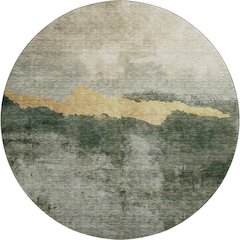 Premium Machine Washable Mayfield AMF1069 Fern 8' x 8' Round Rug